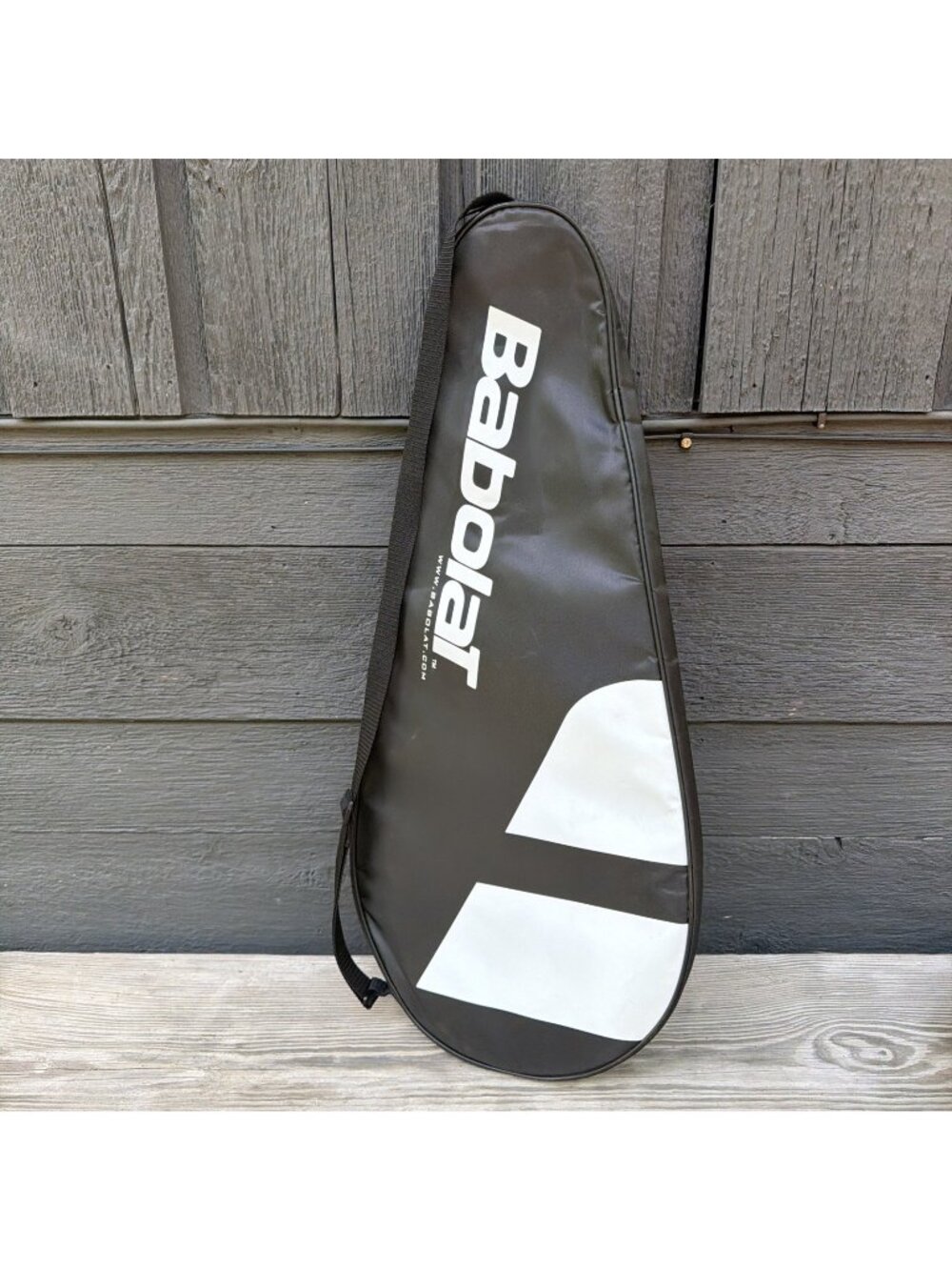 Babolat Tennis Racket Carry Case Bag with Strap Black White Lightweight 29"